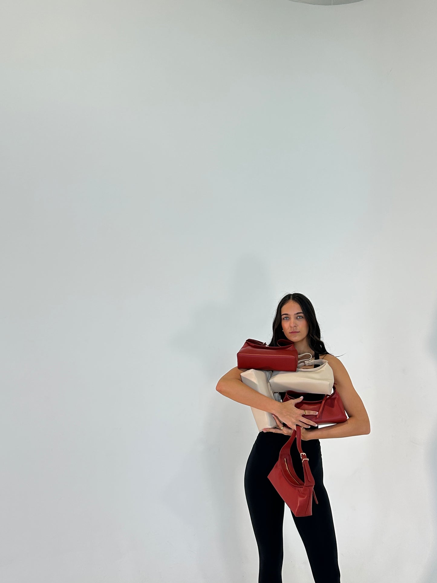 Soirée Crescent Shoulder Bag (Soft Sand)