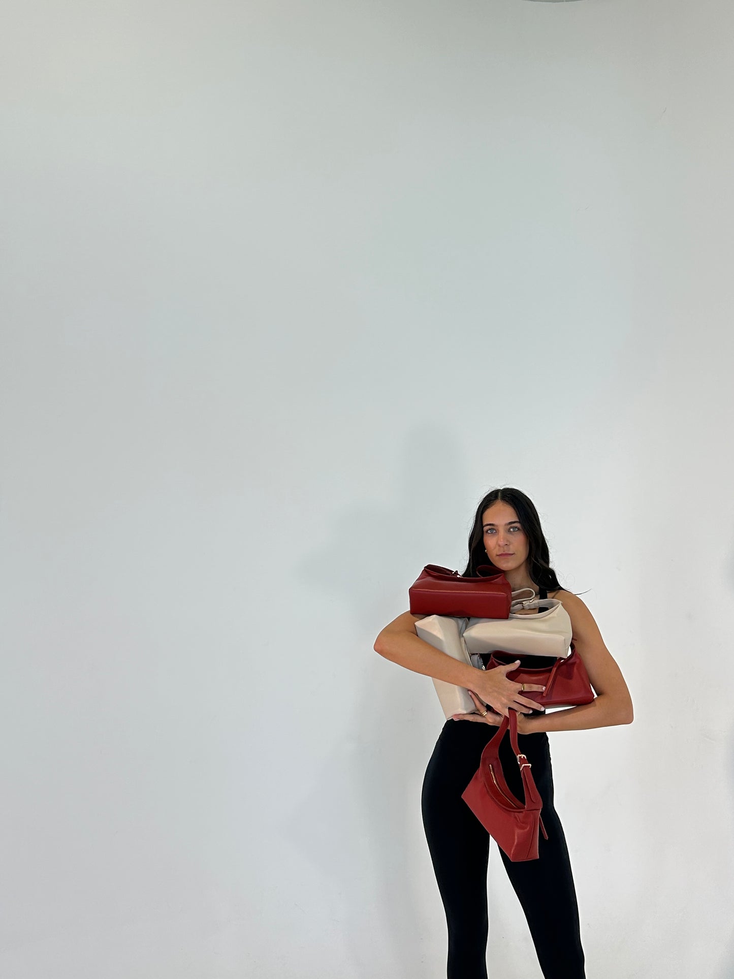 Soirée Crescent Shoulder Bag (Rouge)