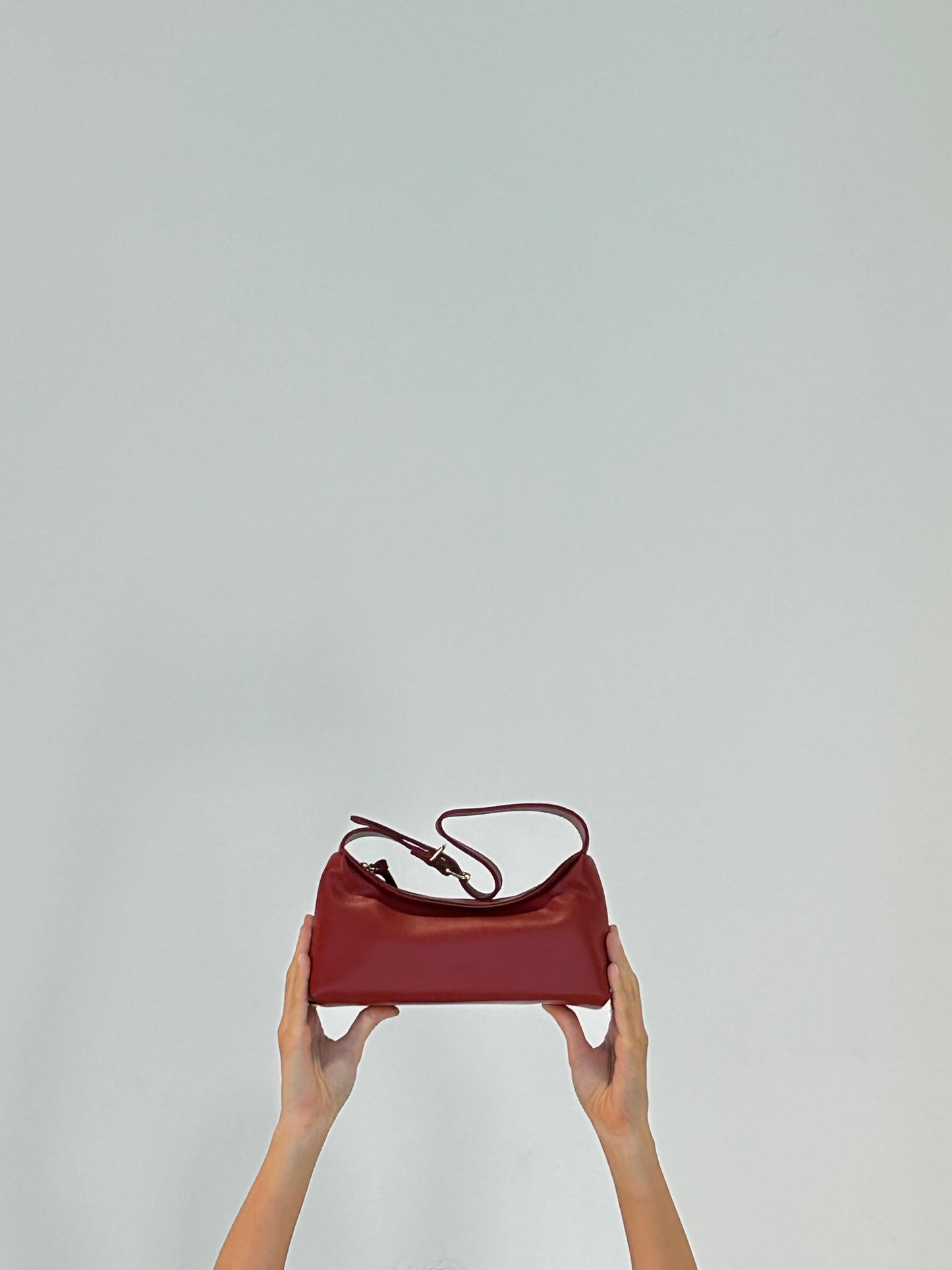 Soirée Crescent Shoulder Bag (Rouge)